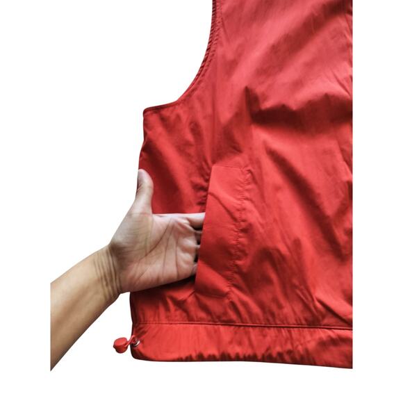 Banana Republic Women's Orange Windbreaker Full Zip Vest Size L - Picture 2 of 10